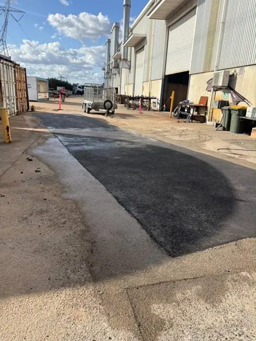 Asphalt work in progress